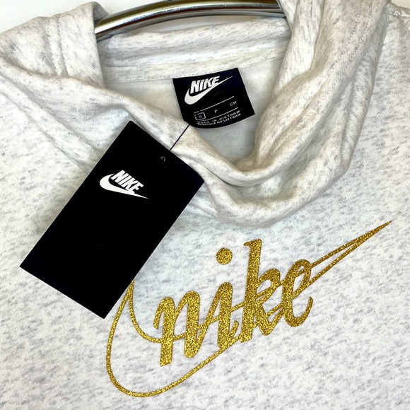 ❤️ SOLD | NIKE NWT Women’s Light Heather Gray NIKE Hooded Sweatshirt Size Small - Picture 5 of 7